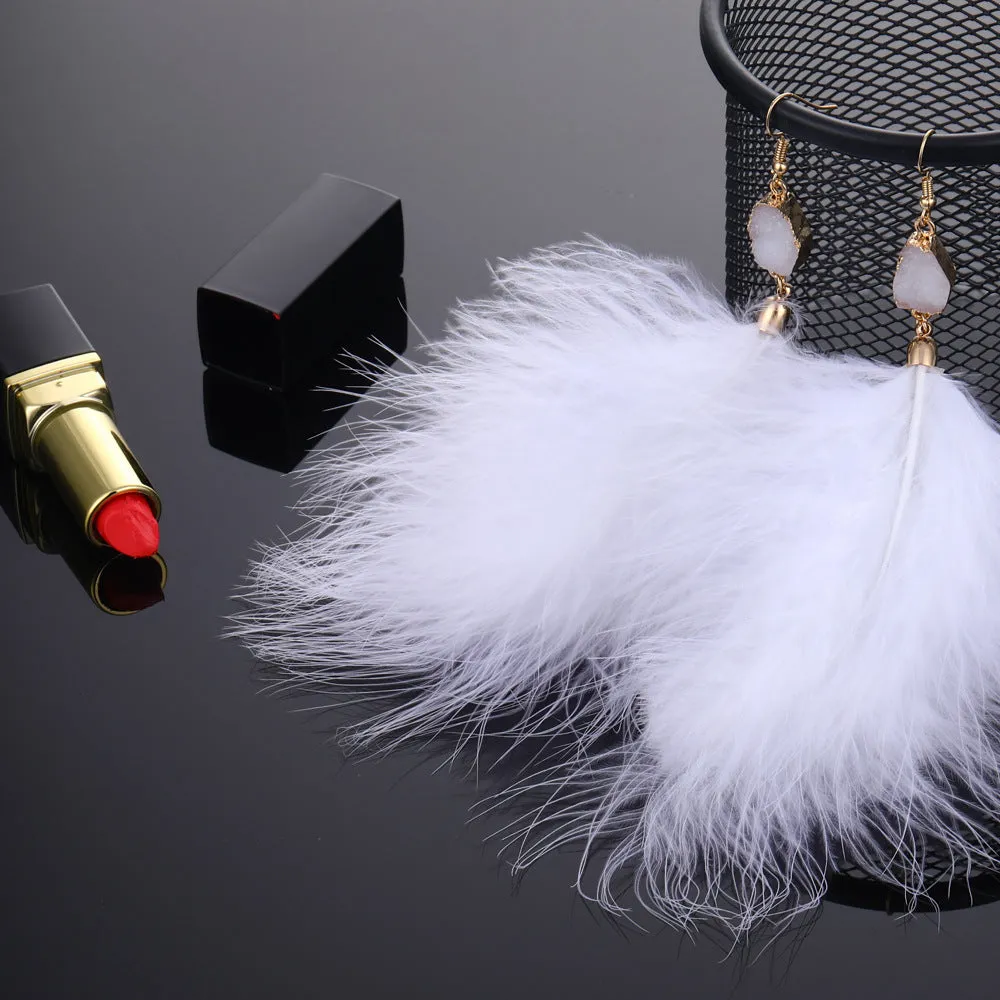 10 Pairs Lot Feather Earrings Gold Plated Wholesale Women Fashion Jewelry