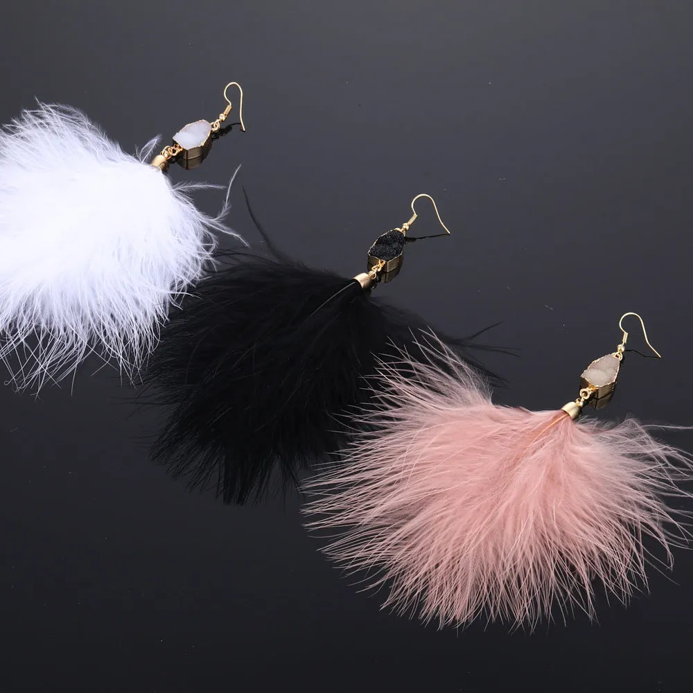 10 Pairs Lot Feather Earrings Gold Plated Wholesale Women Fashion Jewelry