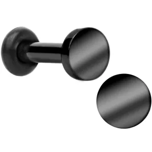 12 Gauge Black Titanium Plated Steel Flat Top Single Flare Plug Set