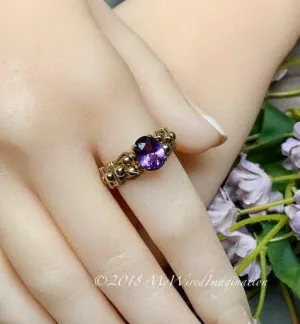 14K GF Alexandrite Color Change Stone Handmade Ring, US Size 8