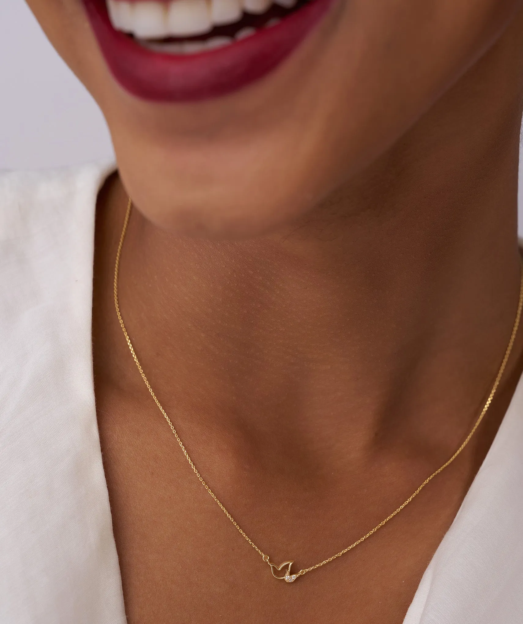 14K Gold Bird Necklace