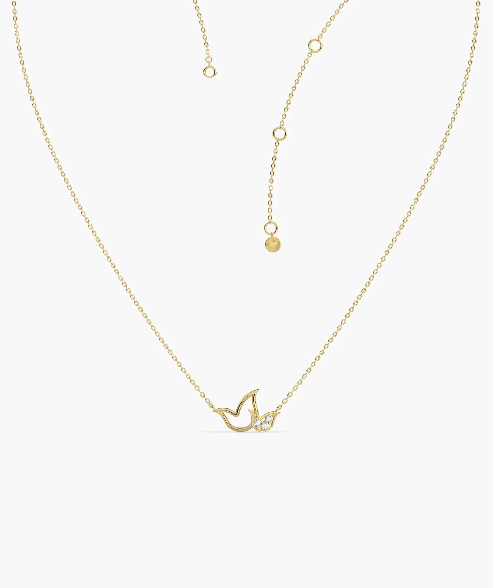14K Gold Bird Necklace