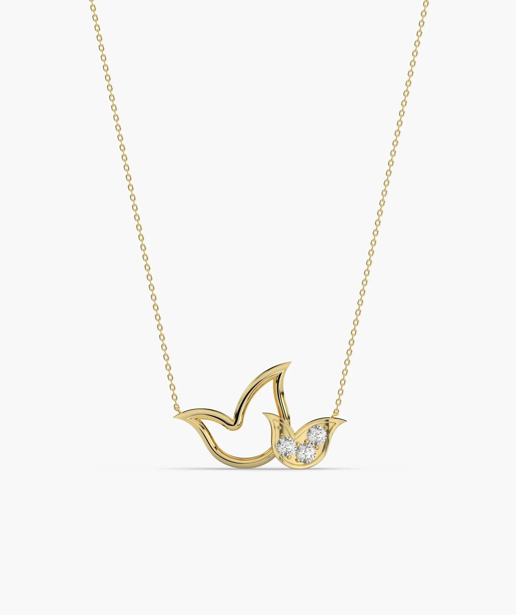 14K Gold Bird Necklace