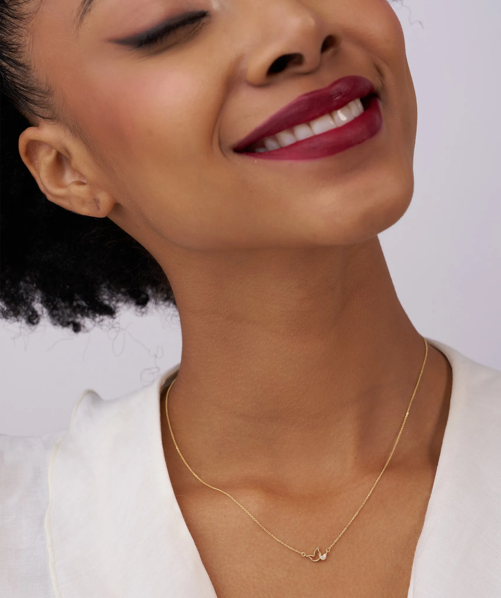 14K Gold Bird Necklace