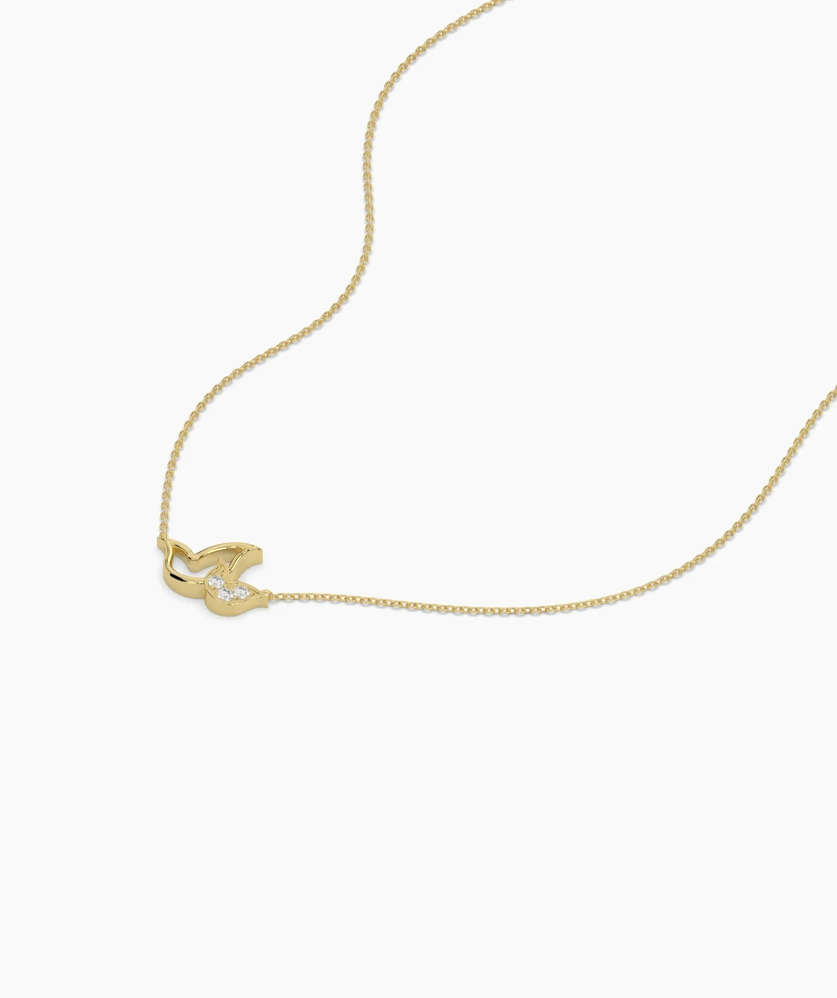 14K Gold Bird Necklace