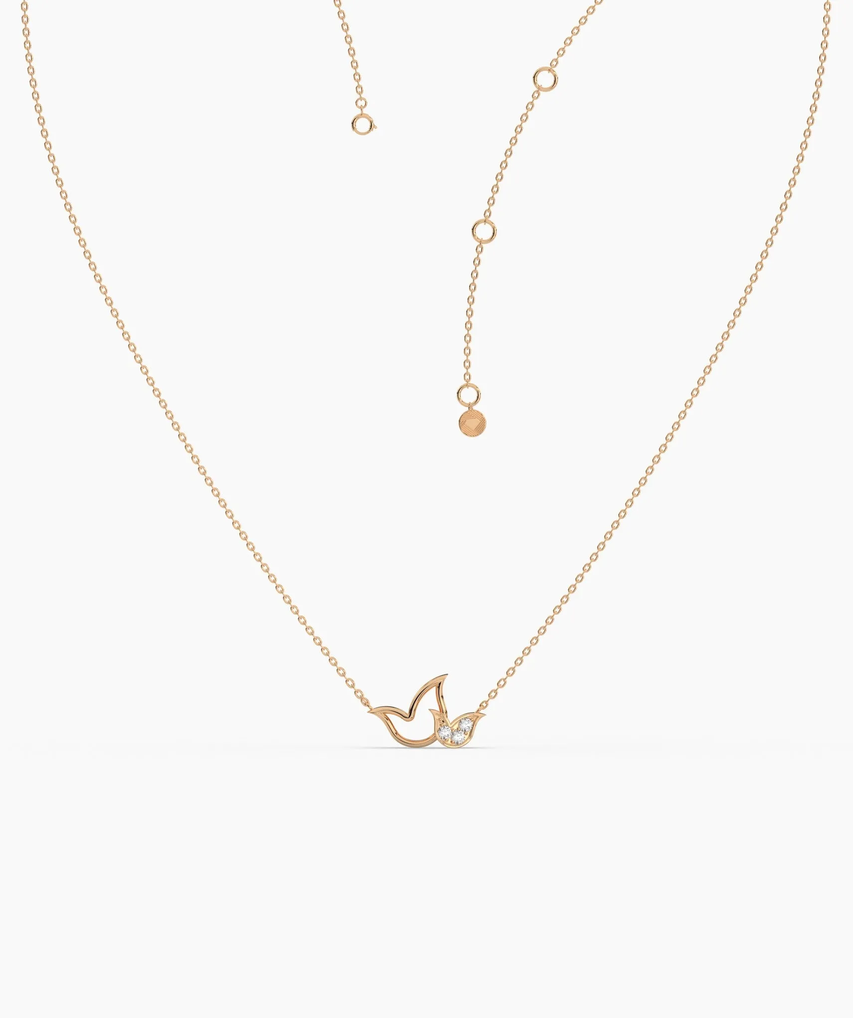 14K Gold Bird Necklace