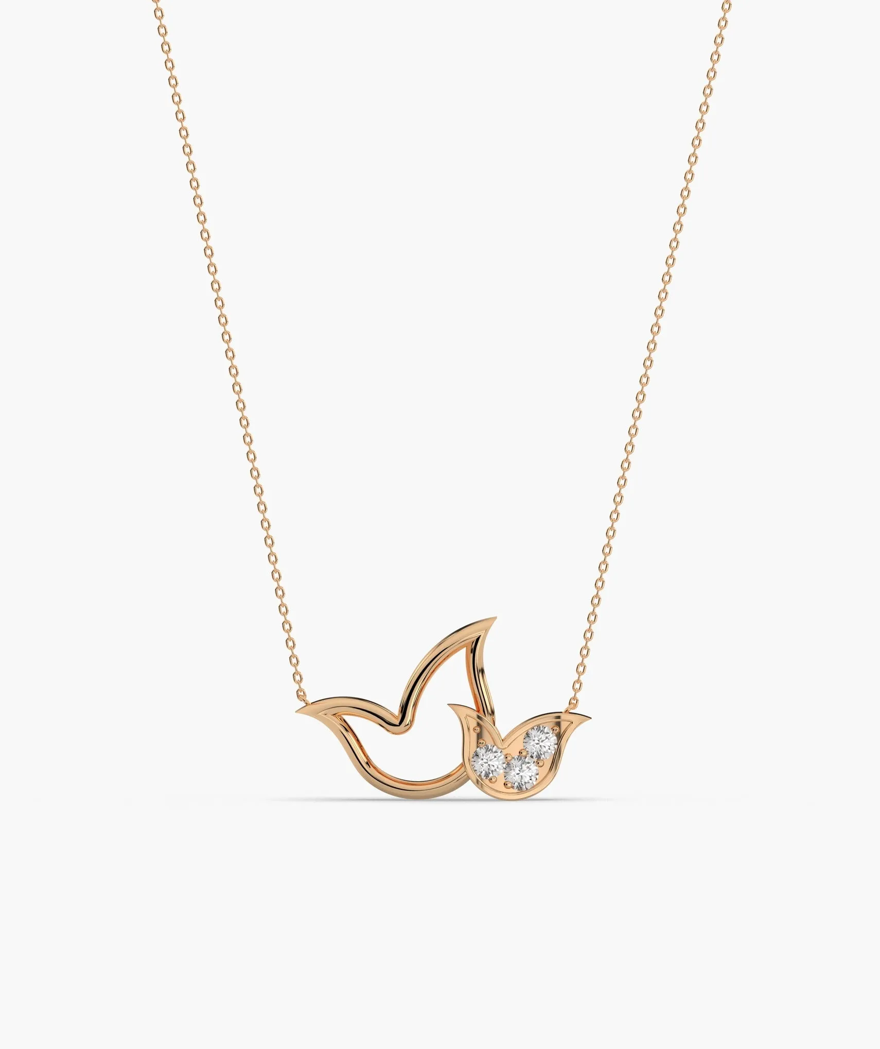 14K Gold Bird Necklace