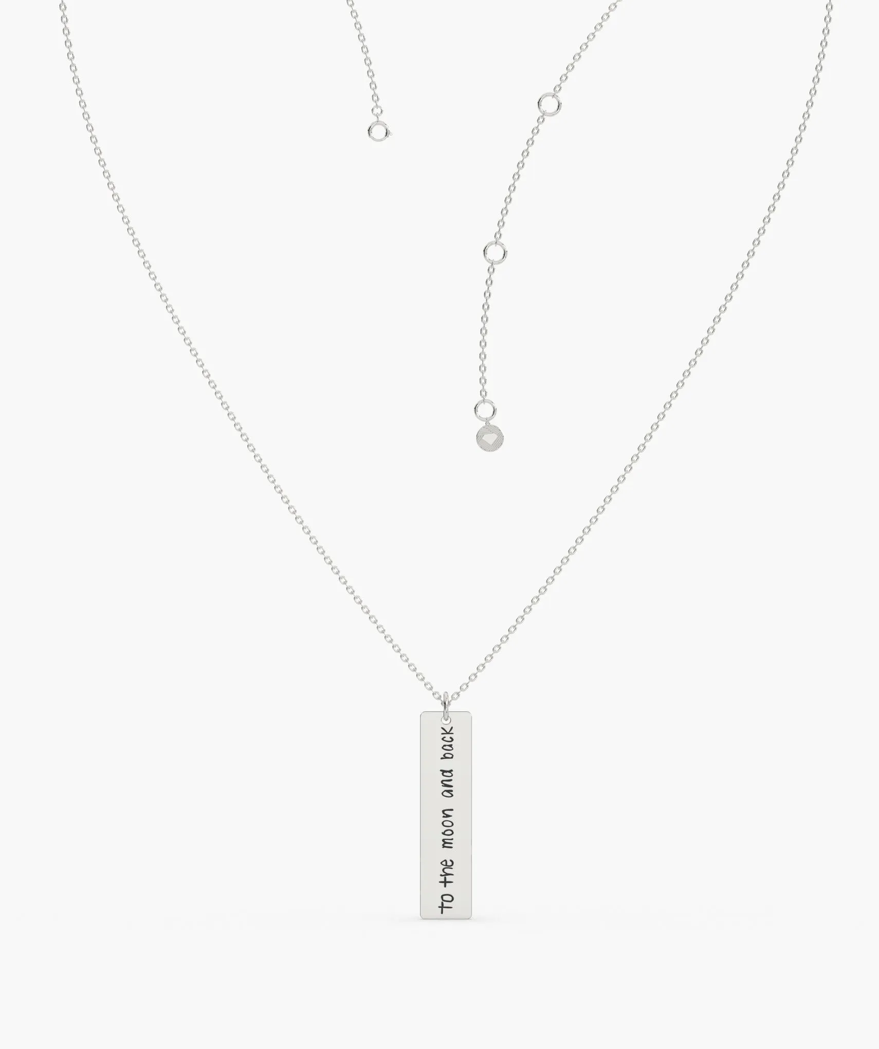 14K Gold Personalized Bar Necklace