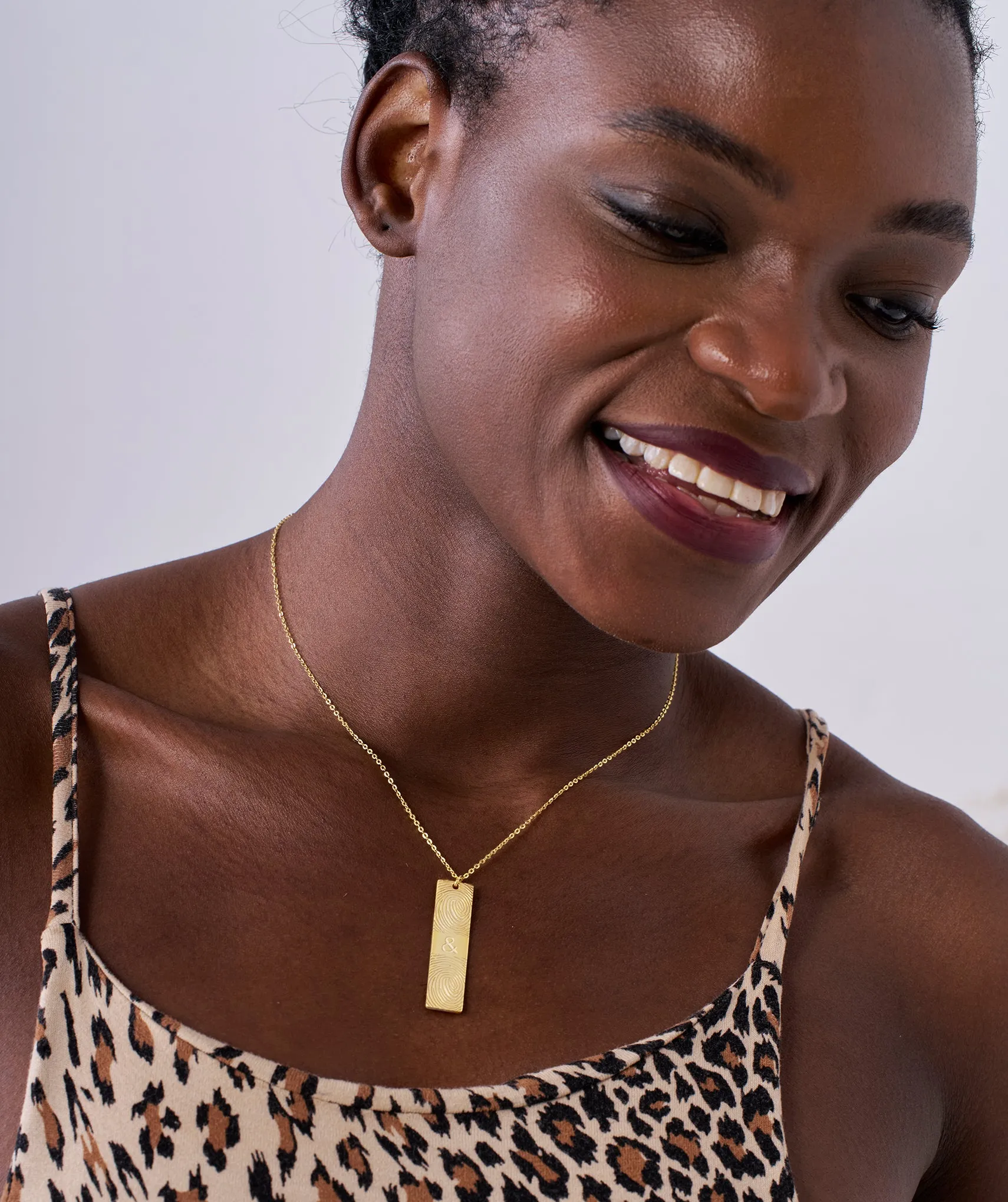 14K Gold Personalized Bar Necklace