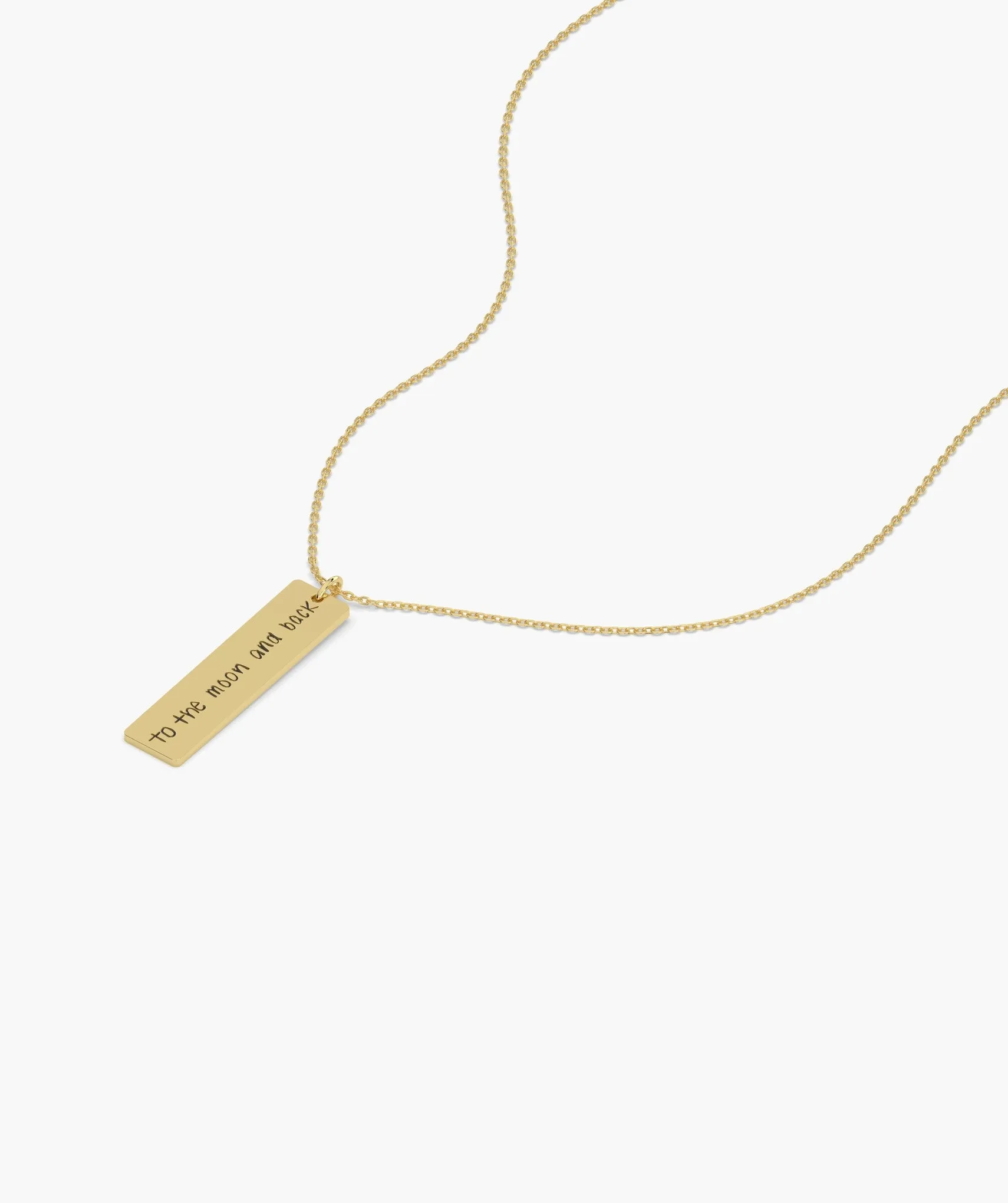 14K Gold Personalized Bar Necklace