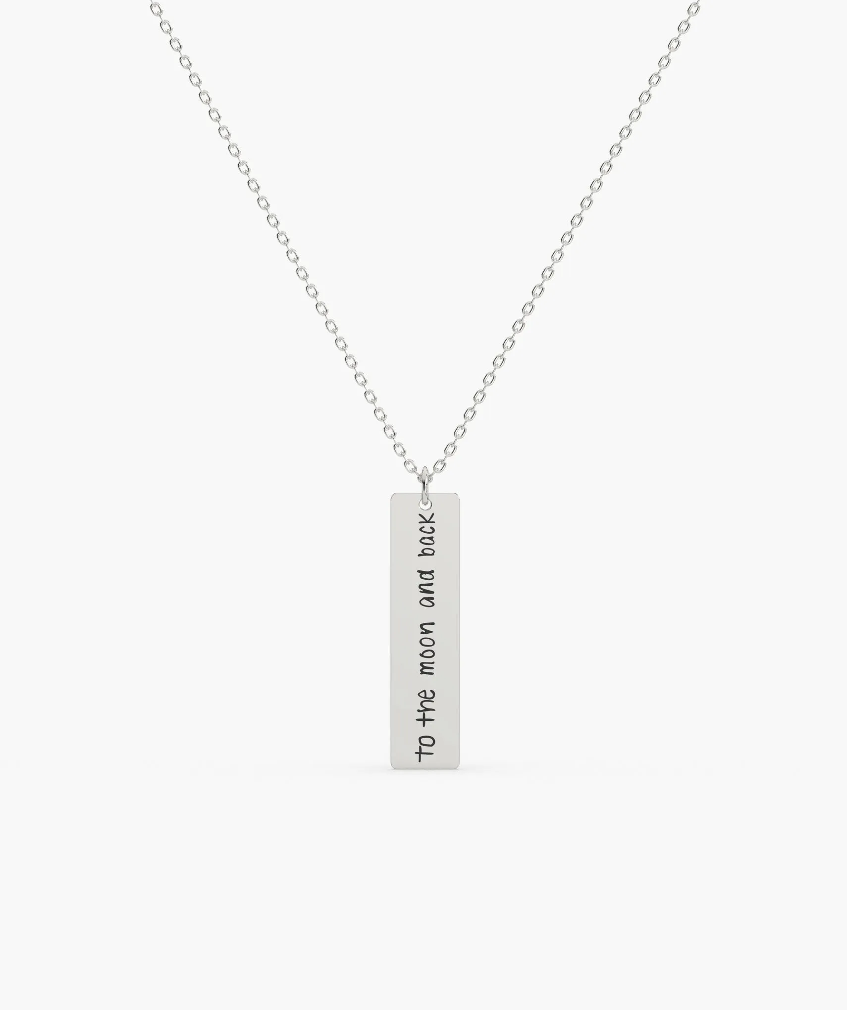 14K Gold Personalized Bar Necklace