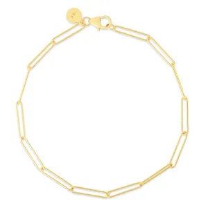 14K Lungo Paperclip Chain Bracelet