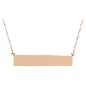 14K Rose Bar 17.5" Necklace