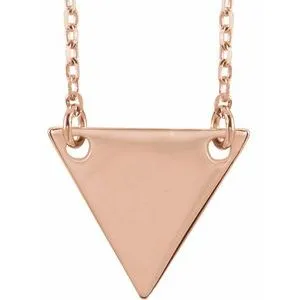 14K Rose Geometric 18" Necklace