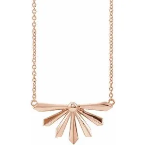 14K Rose Starburst 18" Necklace