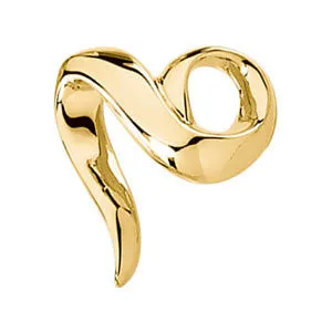 14k White Gold Chain Slide Pendant