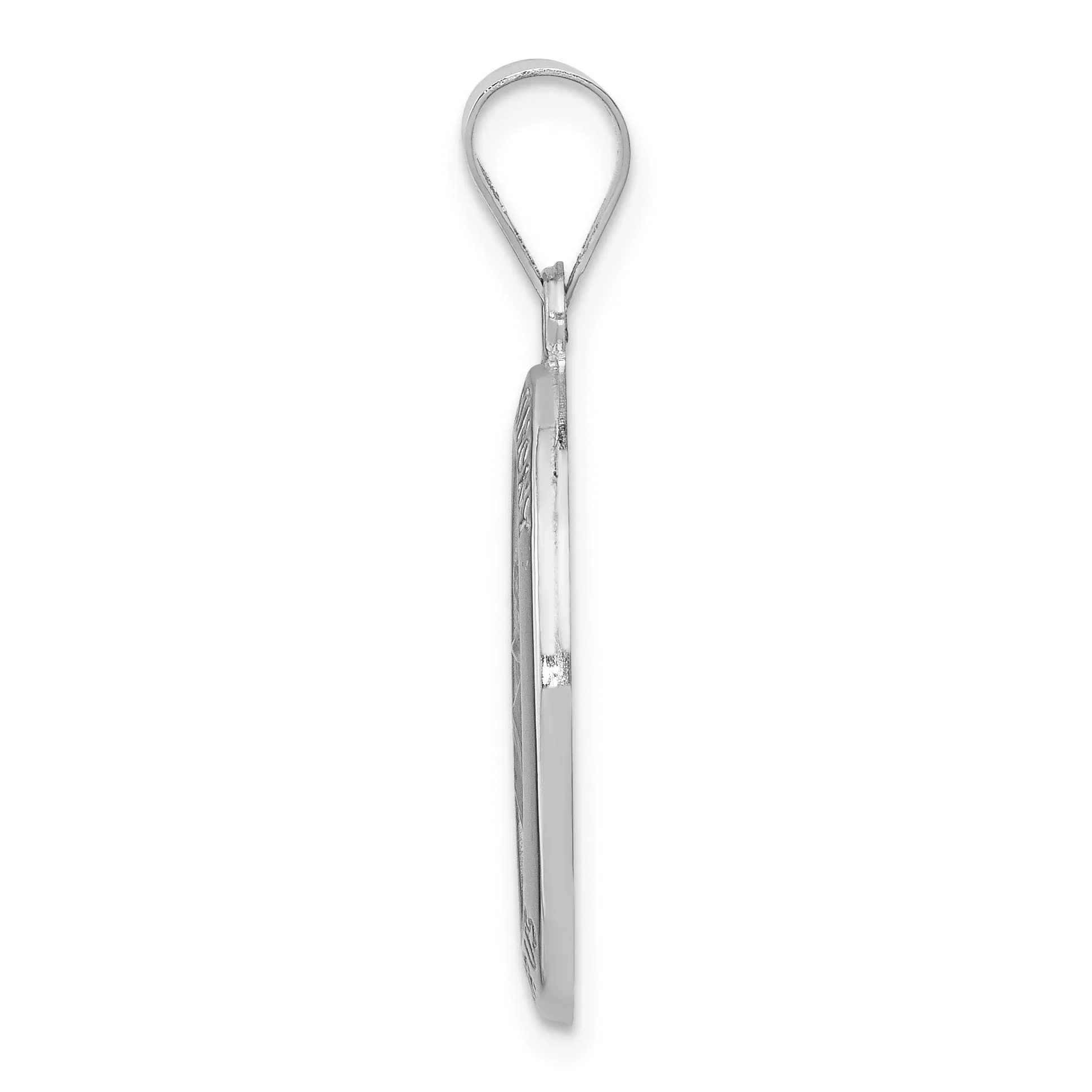 14k White Gold Saint Anthony Medal Pendant