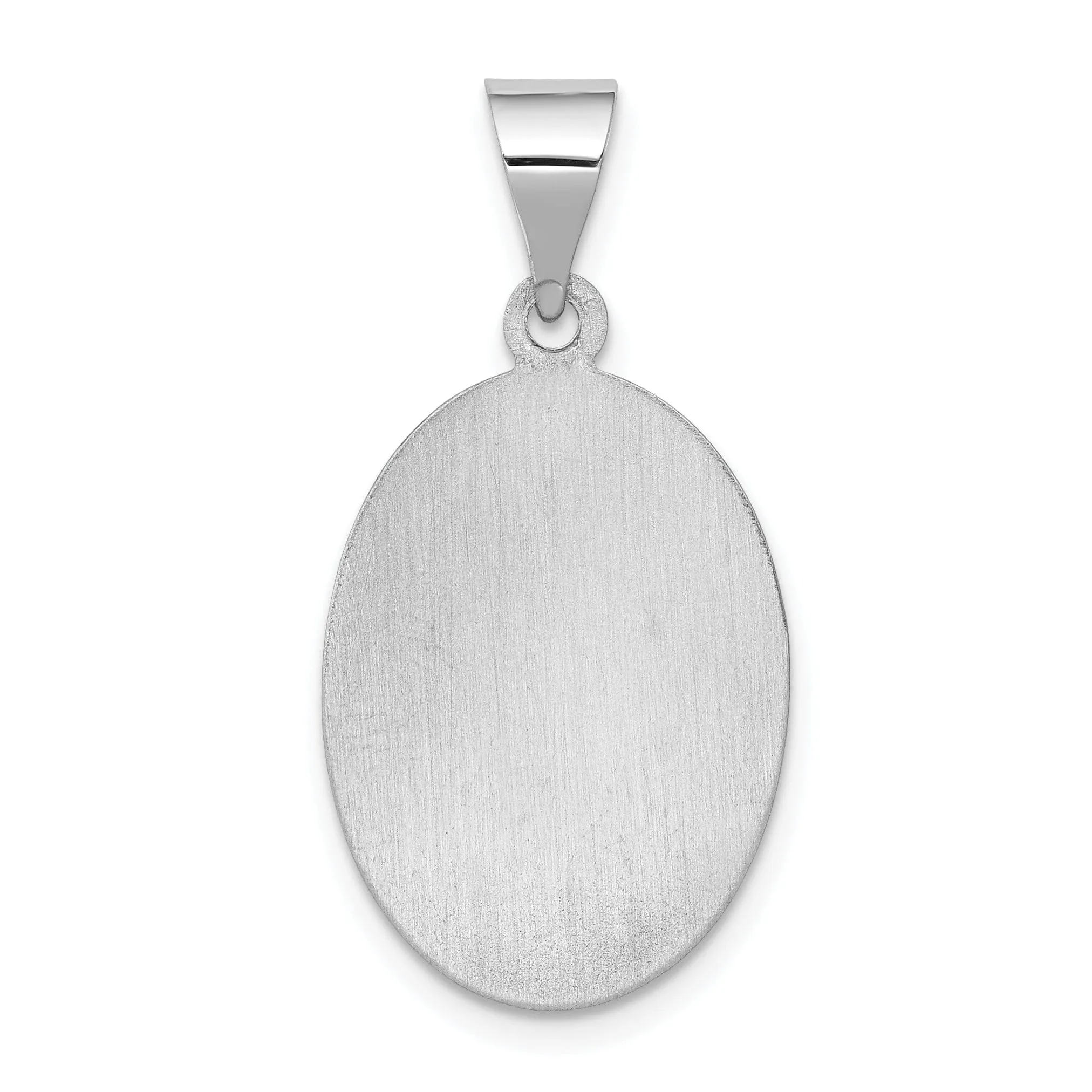 14k White Gold Saint Anthony Medal Pendant