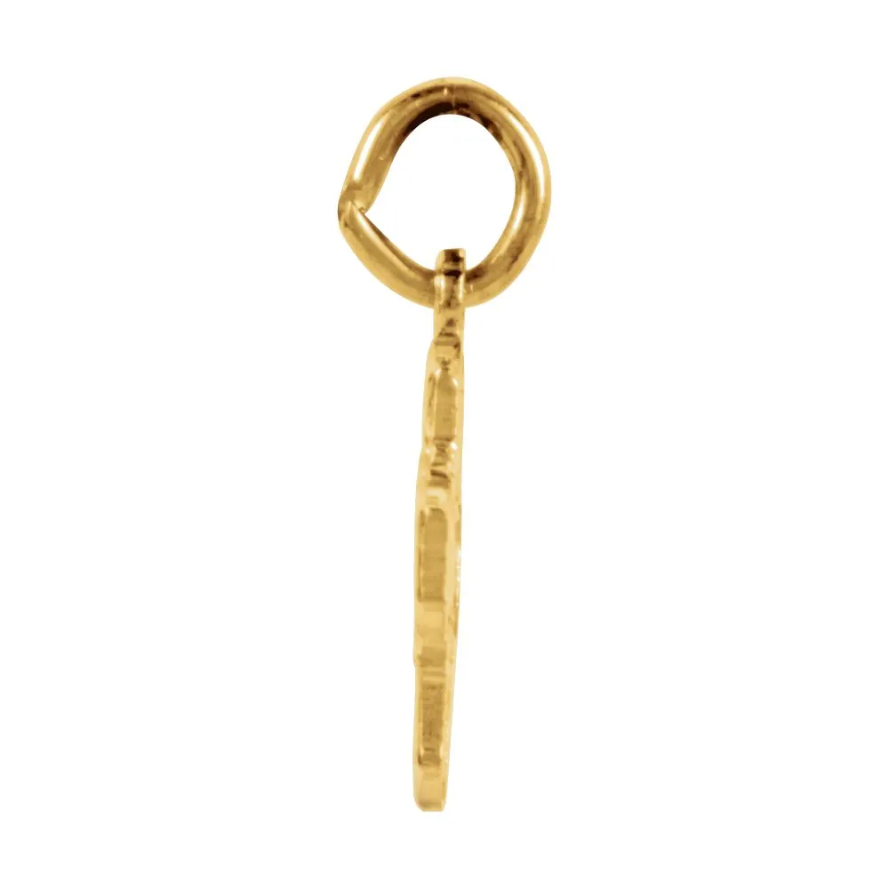 14k Yellow Gold 8x8mm Four-Way Cross Medal