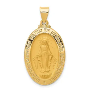 14k Yellow Gold Miraculous Medal Pendant