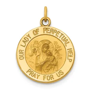 14k Yellow Gold Our Lady of Perpetual Help Medal