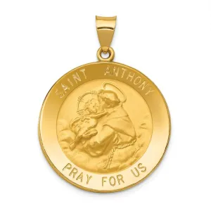 14k Yellow Gold Saint Anthony Medal Pendant