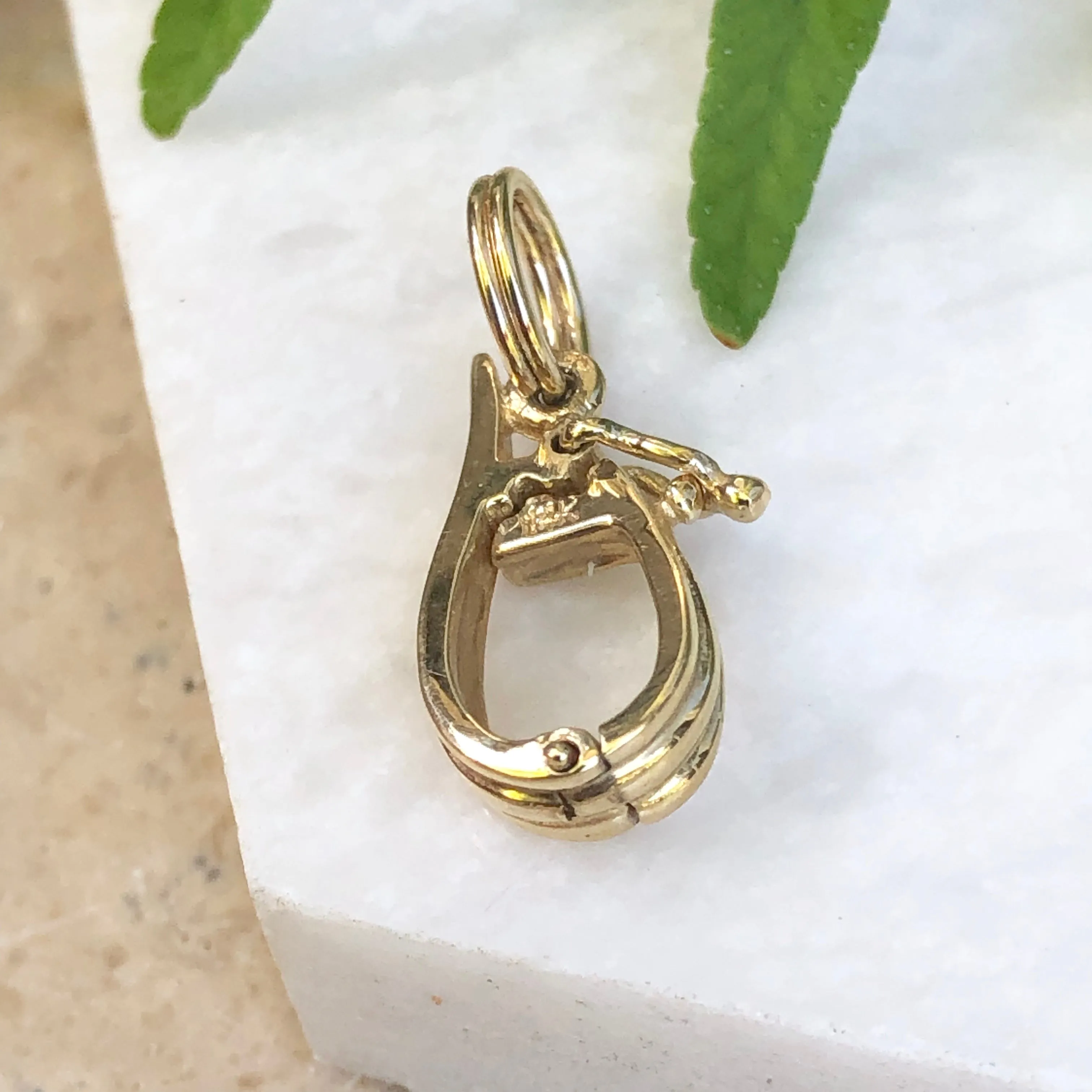 14KT Yellow Gold Slide Hanger Bail Adapter Enhancer