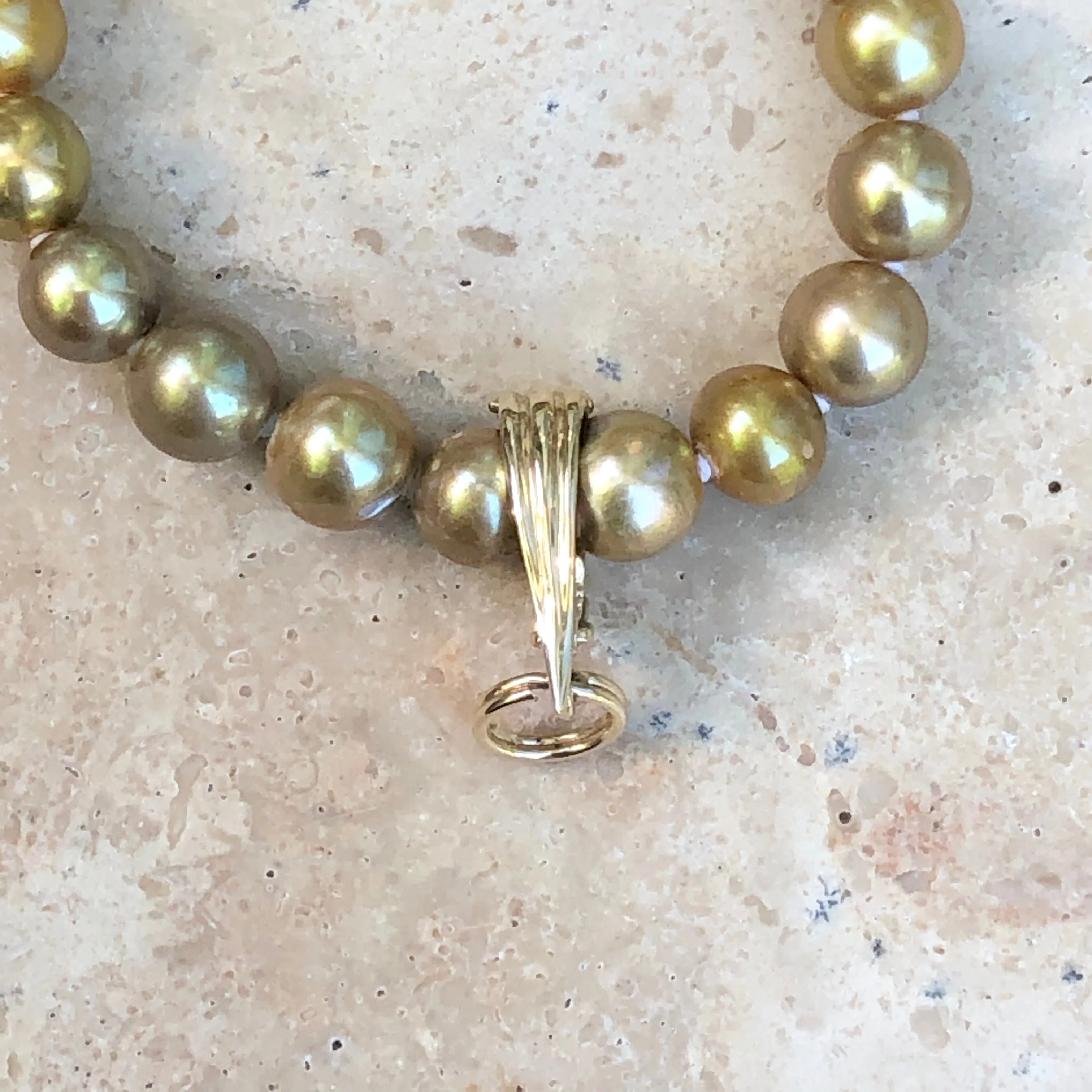 14KT Yellow Gold Slide Hanger Bail Adapter Enhancer