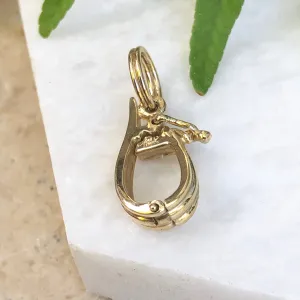 14KT Yellow Gold Slide Hanger Bail Adapter Enhancer