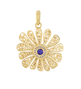 14KY Find Your Joy Mantra Pendant