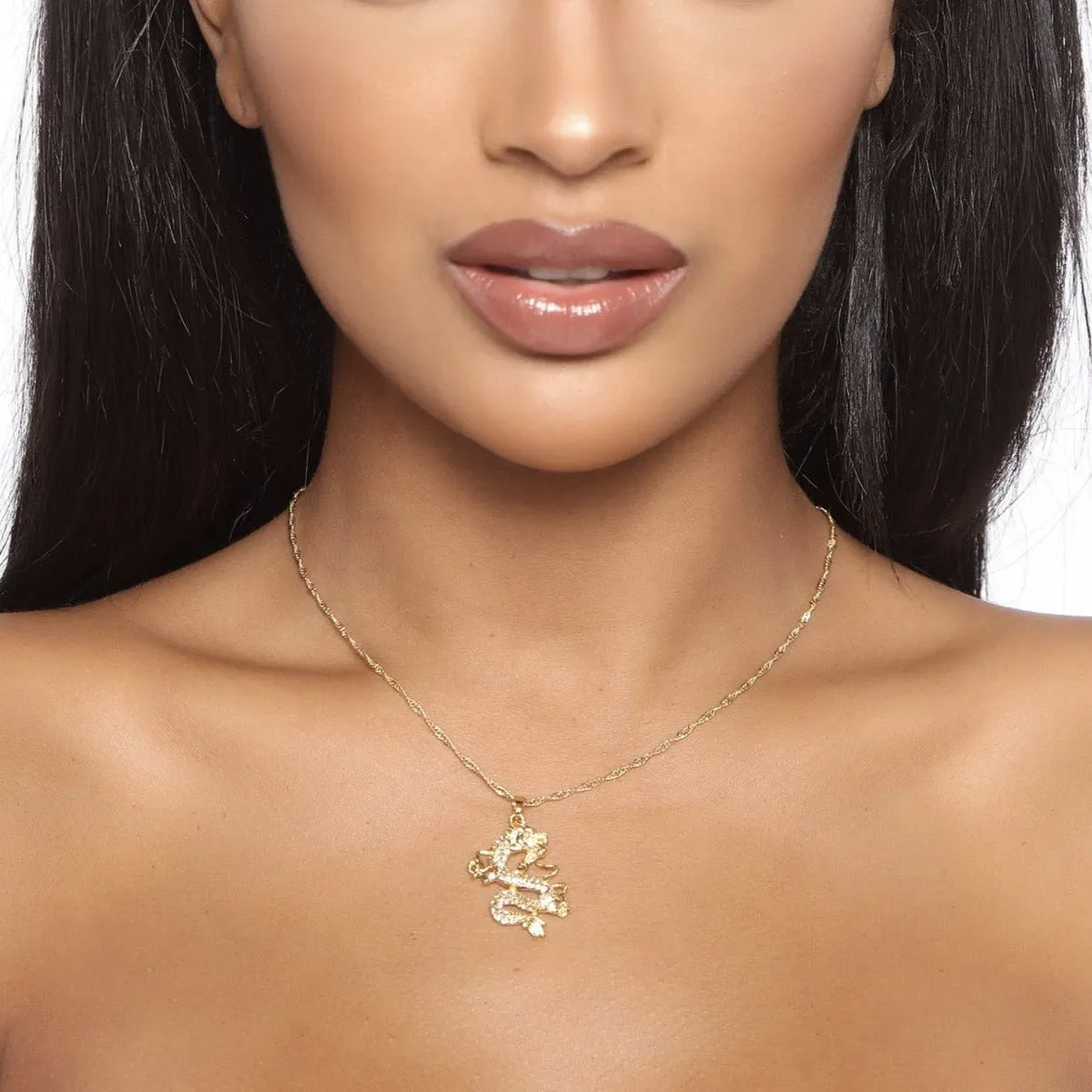 18K GOLD ICE DRAGON NECKLACE