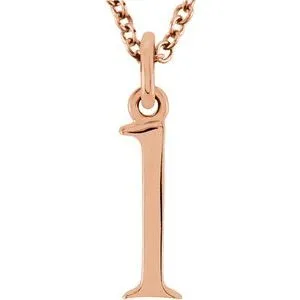 18K Rose Gold-Plated Sterling Silver Lowercase Initial l 16" Necklace