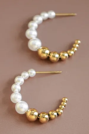 18K Waterproof Non-Tarnish Stainless Steel Hoops