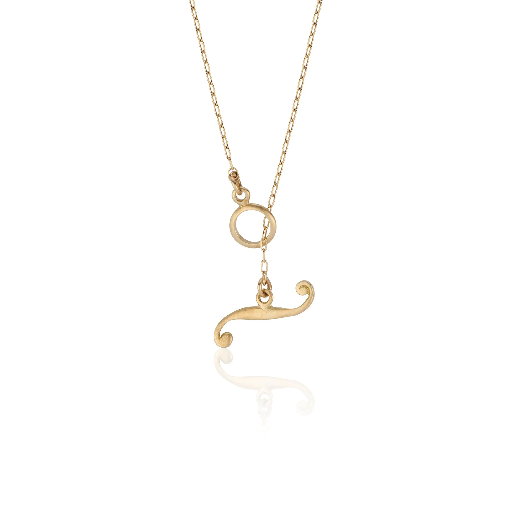 18K Yellow Gold Organic-Shape Rose cut Tourmaline Necklace