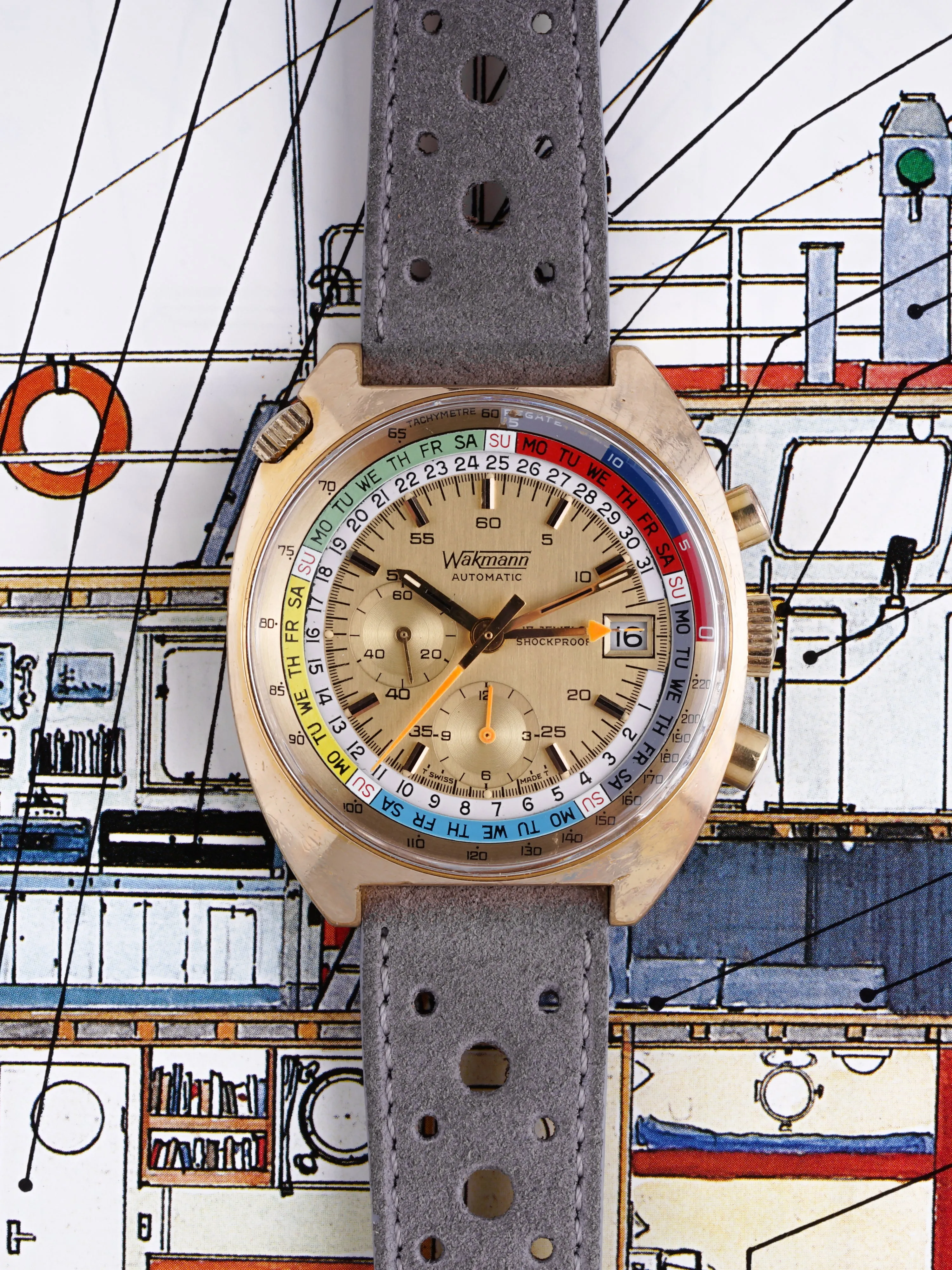 1970s Wakmann Regatta Chronograph (Ref. 9804)