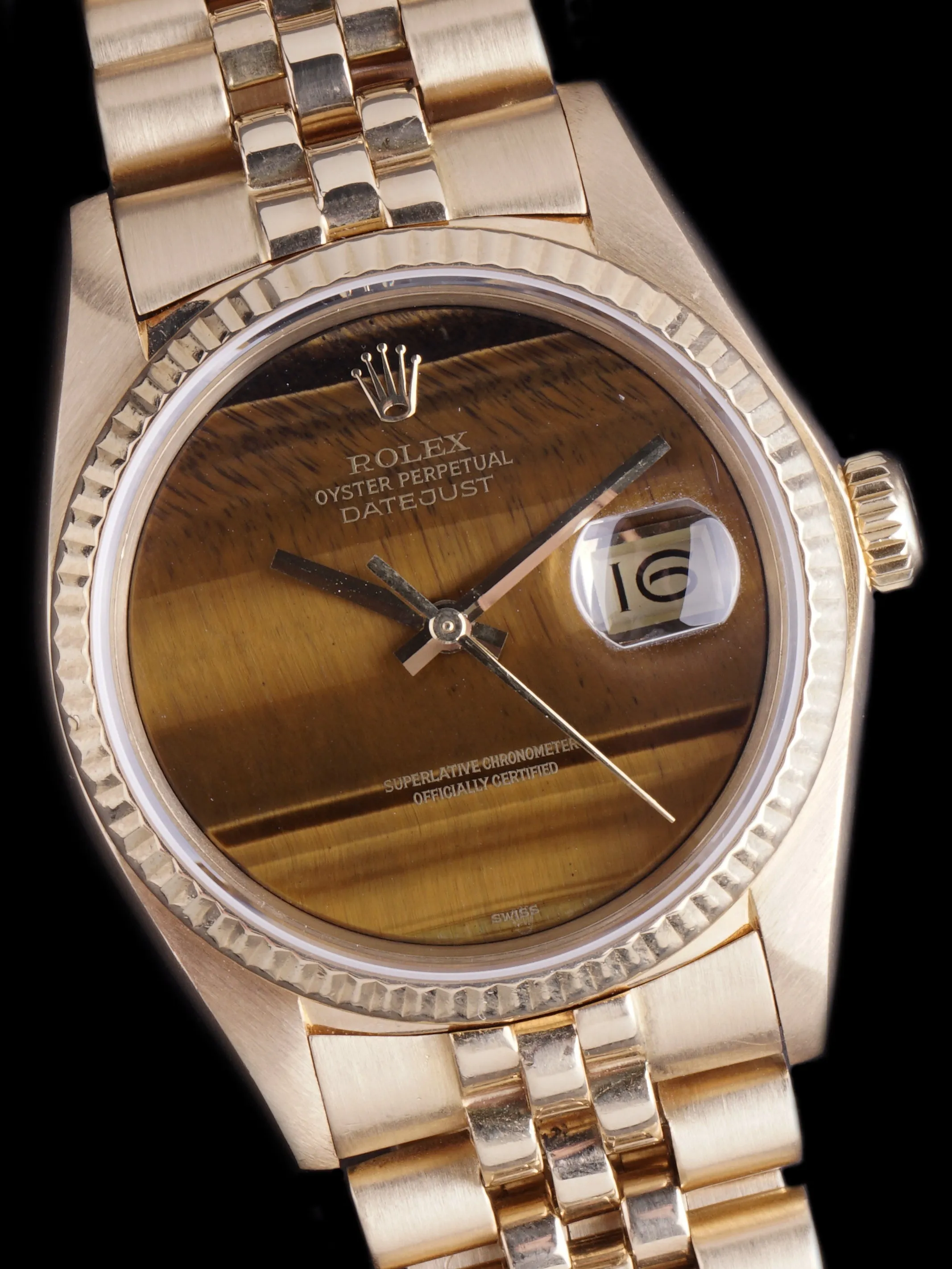 1979 Rolex Datejust (Ref. 16018) 18k YG "Tiger Eye"