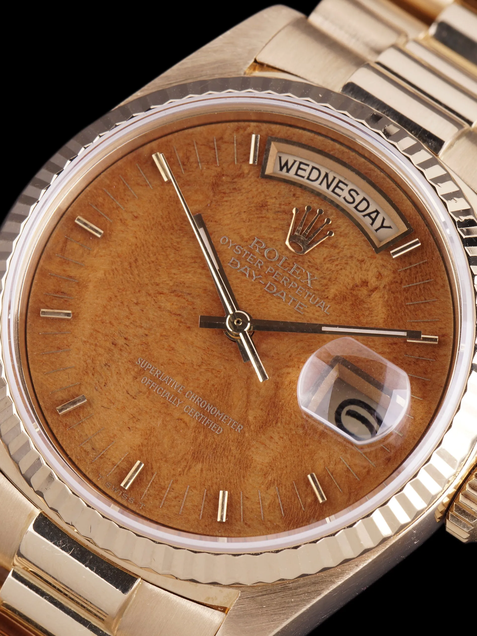1987 Rolex Day-Date (Ref. 18038) “Burlwood Dial”