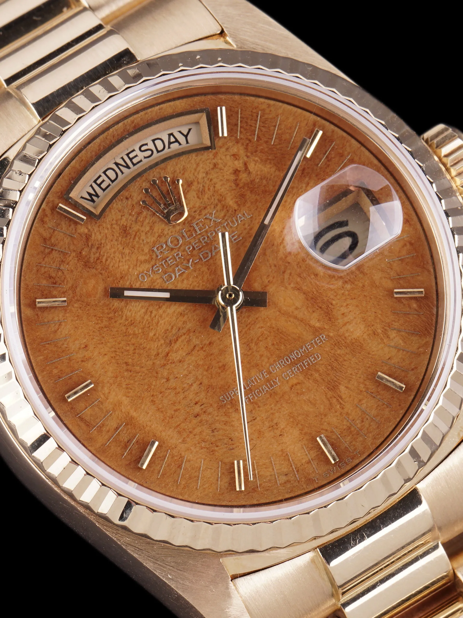1987 Rolex Day-Date (Ref. 18038) “Burlwood Dial”