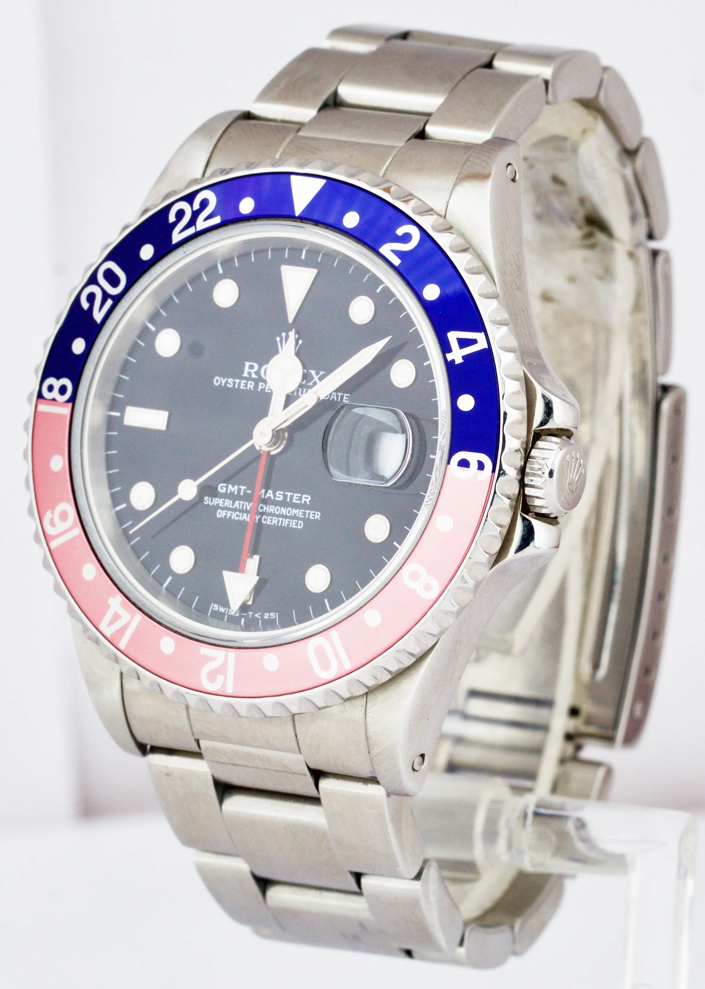 1988 Rolex GMT-Master 40mm Faded Pepsi Blue Red 16700 Stainless Steel Watch