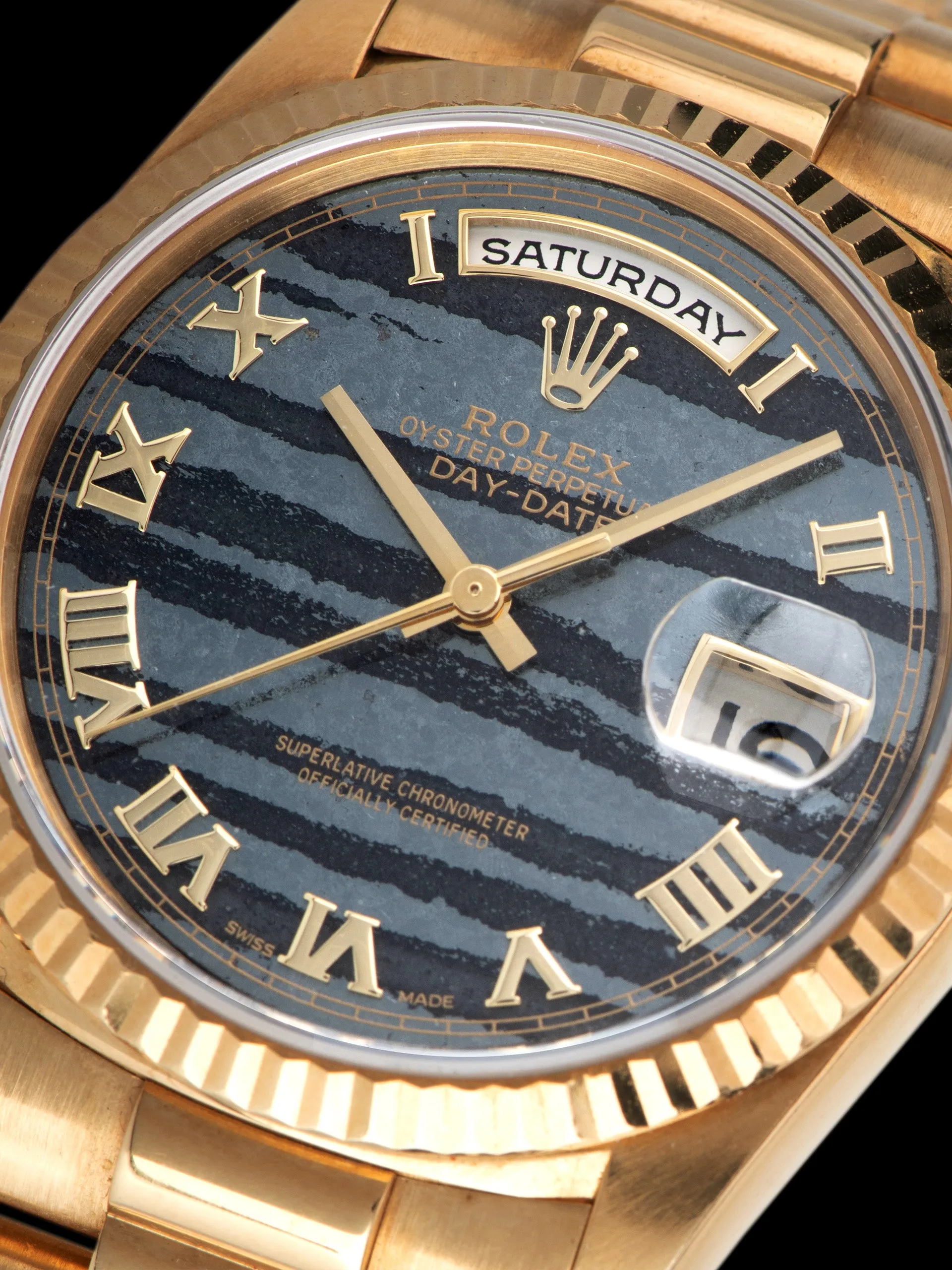 1989 Rolex Day-Date 18k YG (Ref. 18238) Ferrite Dial W/ Papers & Booklets