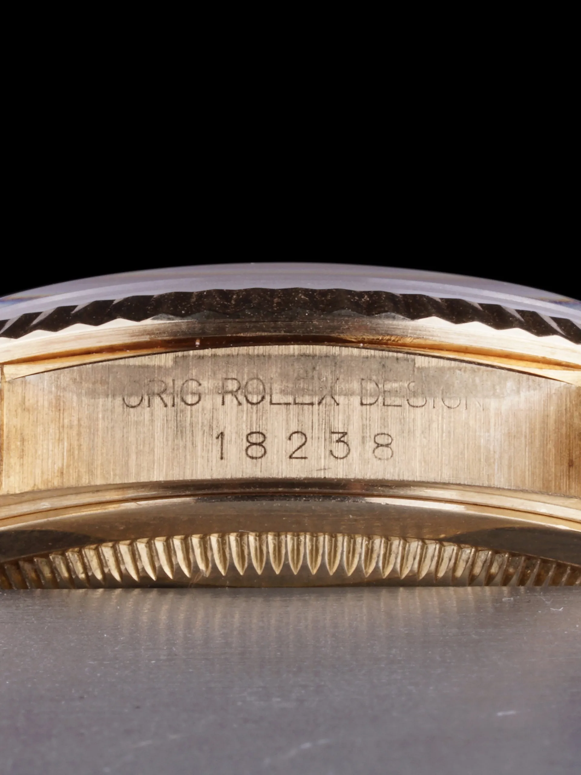 1991 Rolex Day-Date (Ref. 18238) 18k YG Onyx Dial W/ Box and Rolex Service Card
