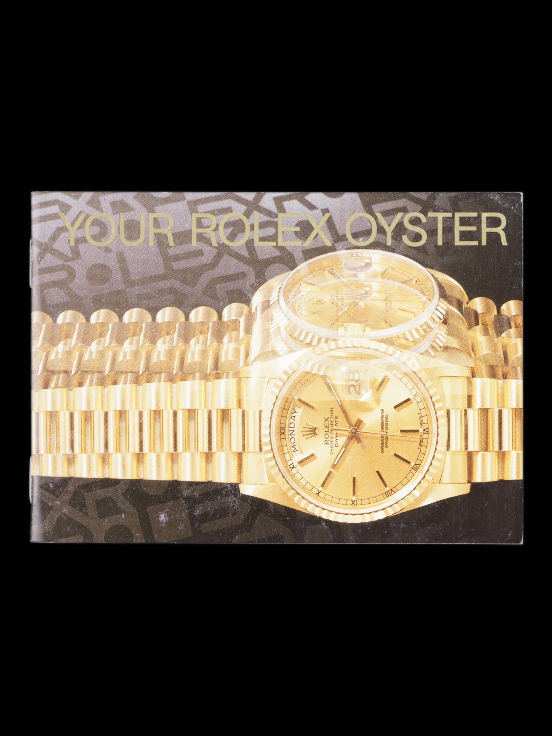 1991 Rolex Day-Date (Ref. 18238) 18k YG Onyx Dial W/ Box and Rolex Service Card