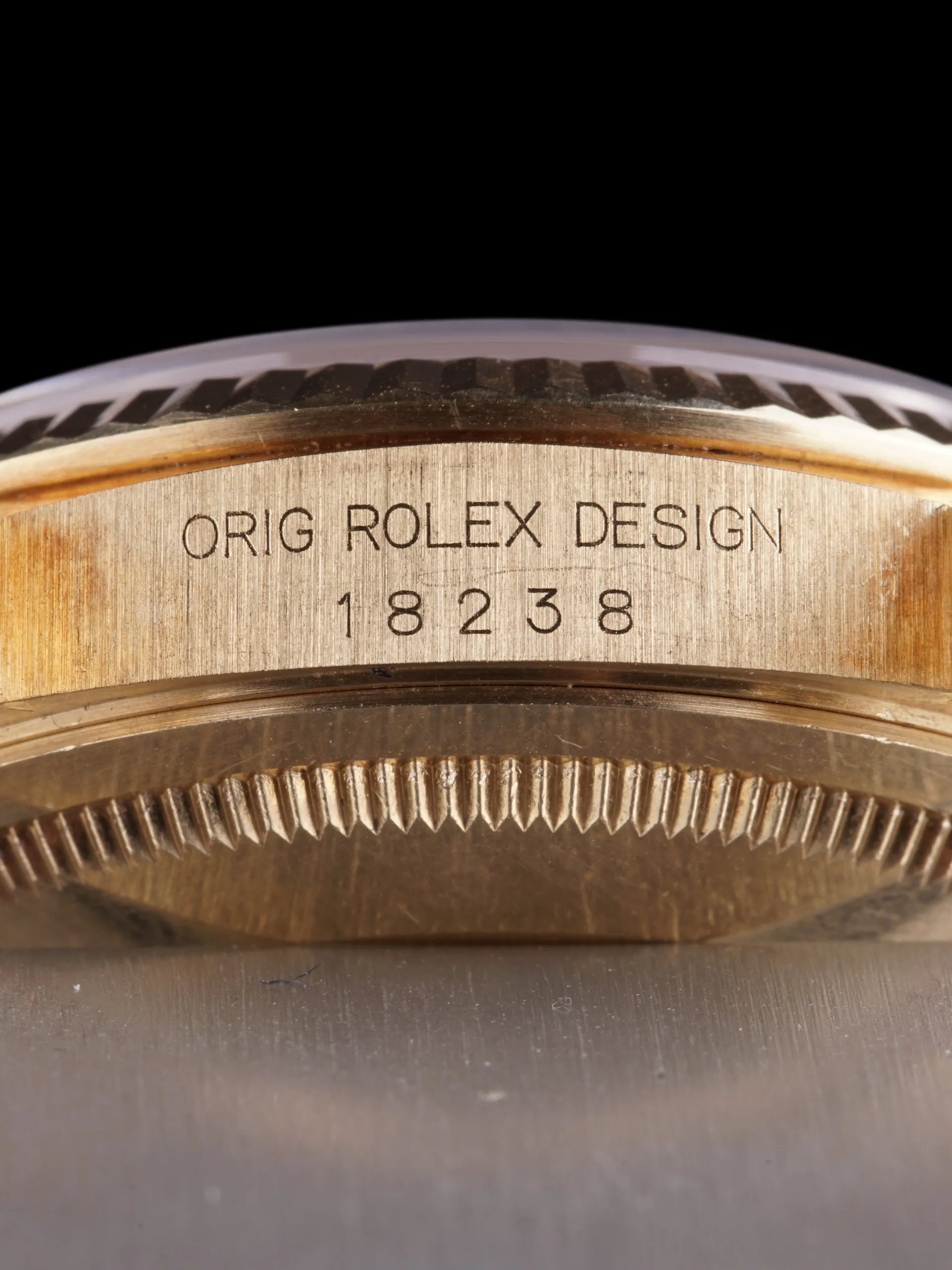 1991 Rolex Day-Date (Ref. 18238) 18k YG "Onyx Dial"