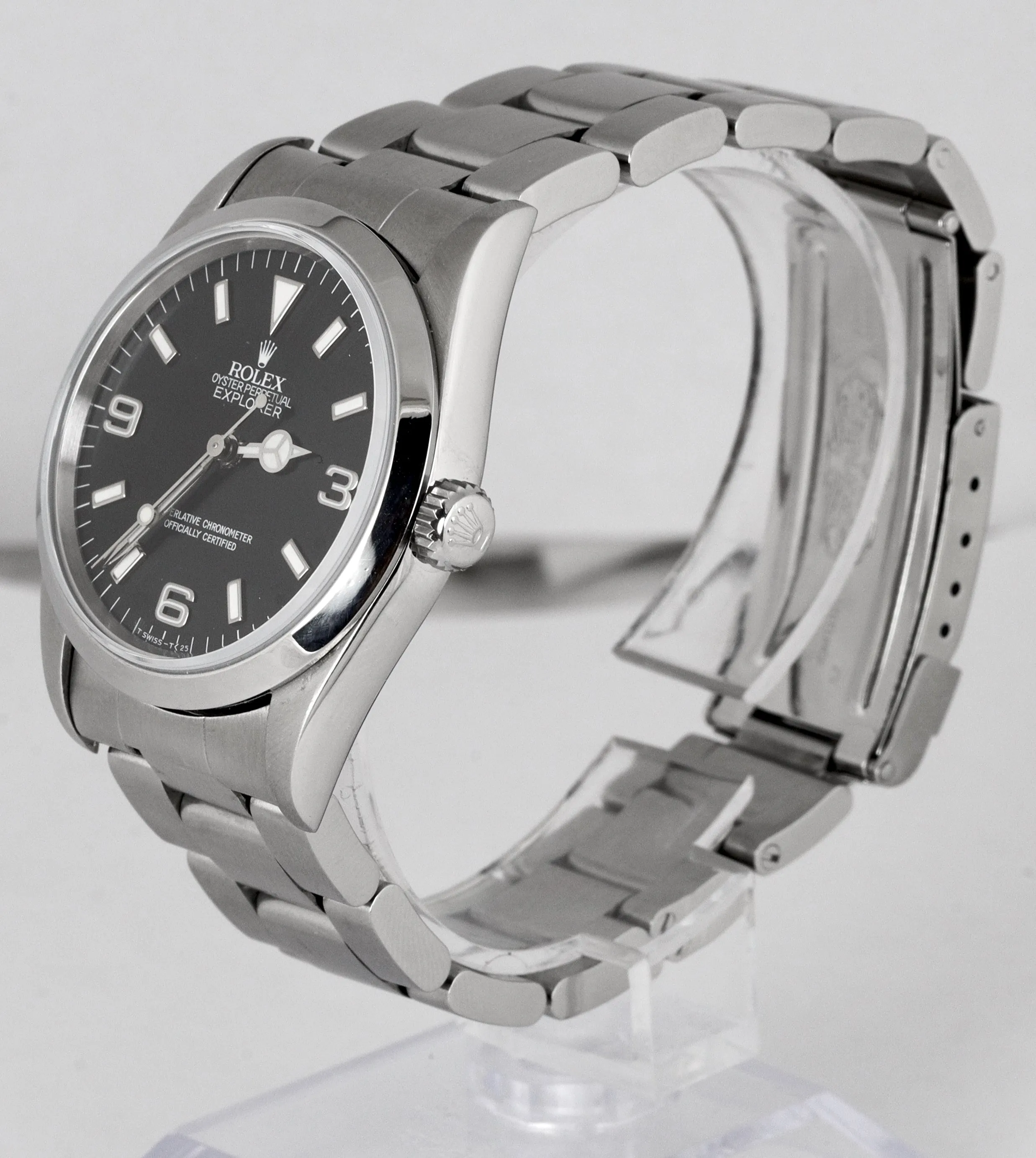 1997 Rolex Explorer I Black 36mm 14270 T 3-6-9 LUME Stainless Steel Oyster Watch