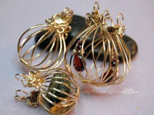 2 Hinged Cages and a Locket, Wire Wrap Pendant Tutorial