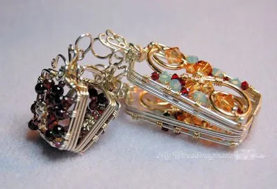 2 Hinged Cages and a Locket, Wire Wrap Pendant Tutorial