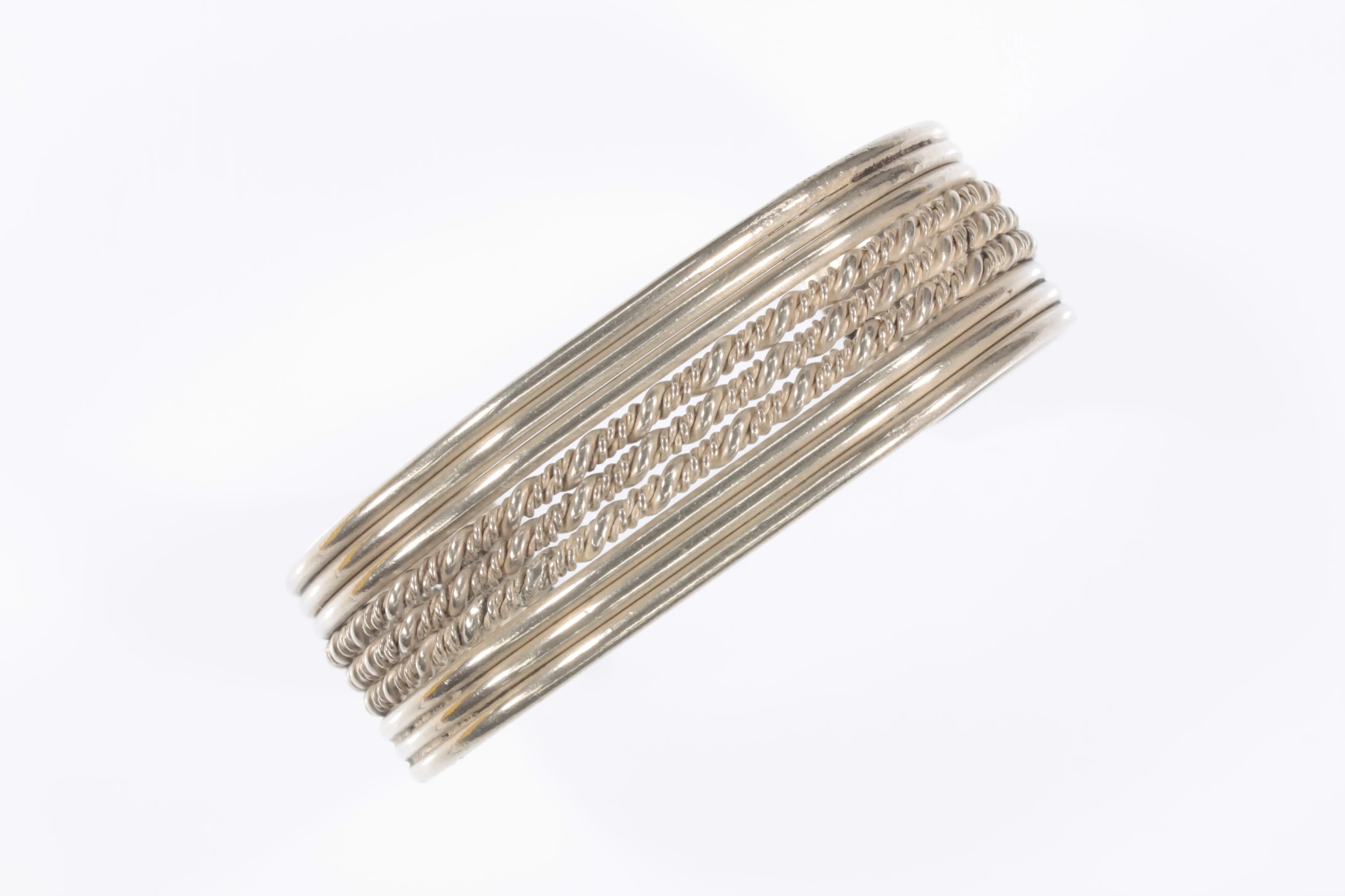 20 MM Wide Twisted Wire Sterling Silver Cuff Bracelet! 44.3g