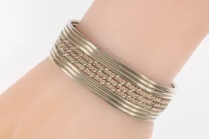 20 MM Wide Twisted Wire Sterling Silver Cuff Bracelet! 44.3g