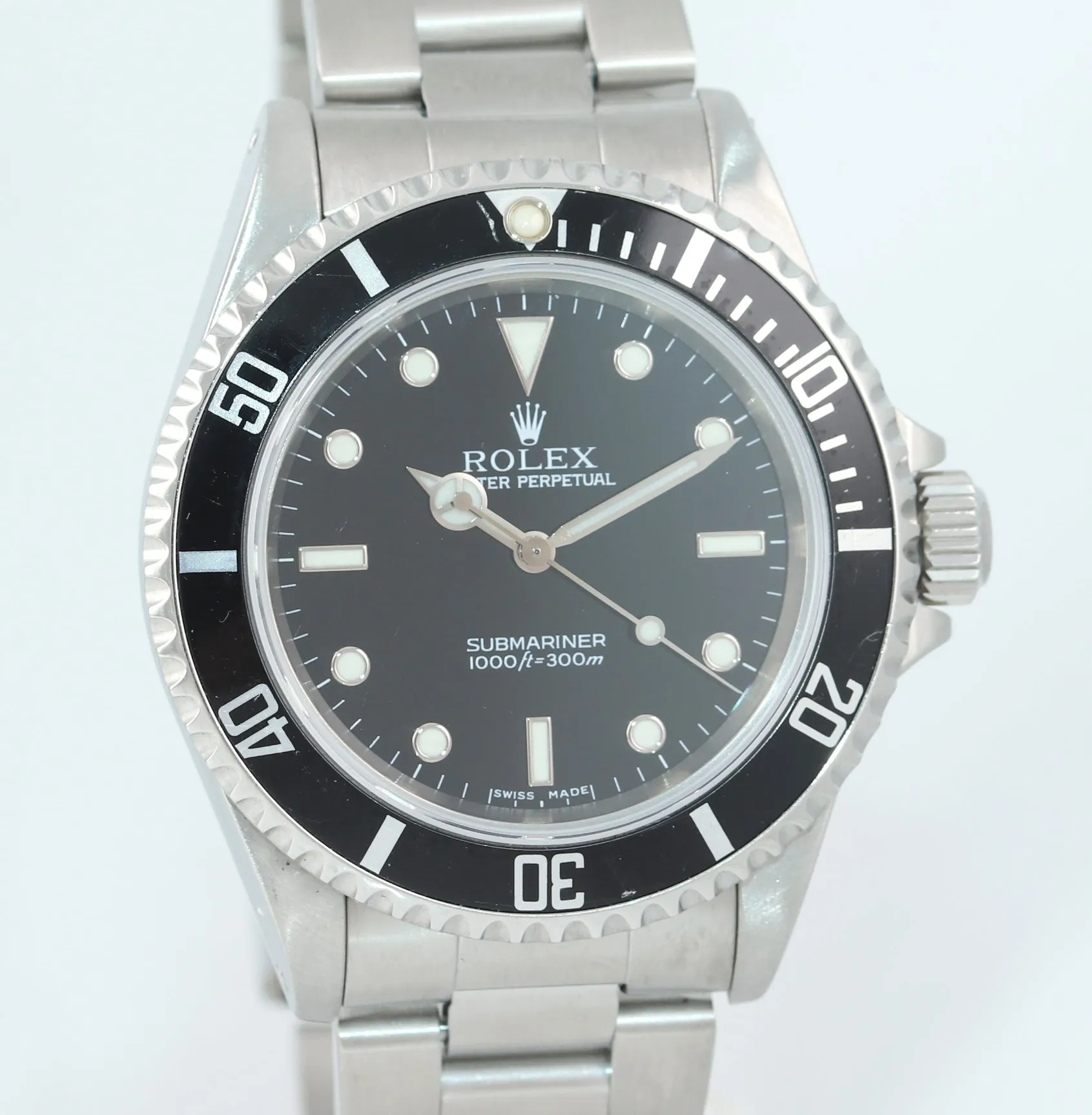 2002 Rolex Submariner No-Date 14060m Steel Black Dial Dive 40mm Watch Box