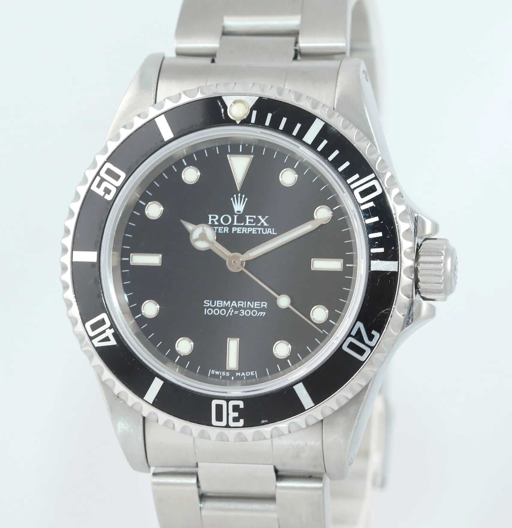 2002 Rolex Submariner No-Date 14060m Steel Black Dial Dive 40mm Watch Box